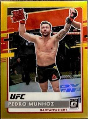 Pedro Munhoz 2021 Panini Chronicles UFC Base Optic Rated Rookies #204 Gold