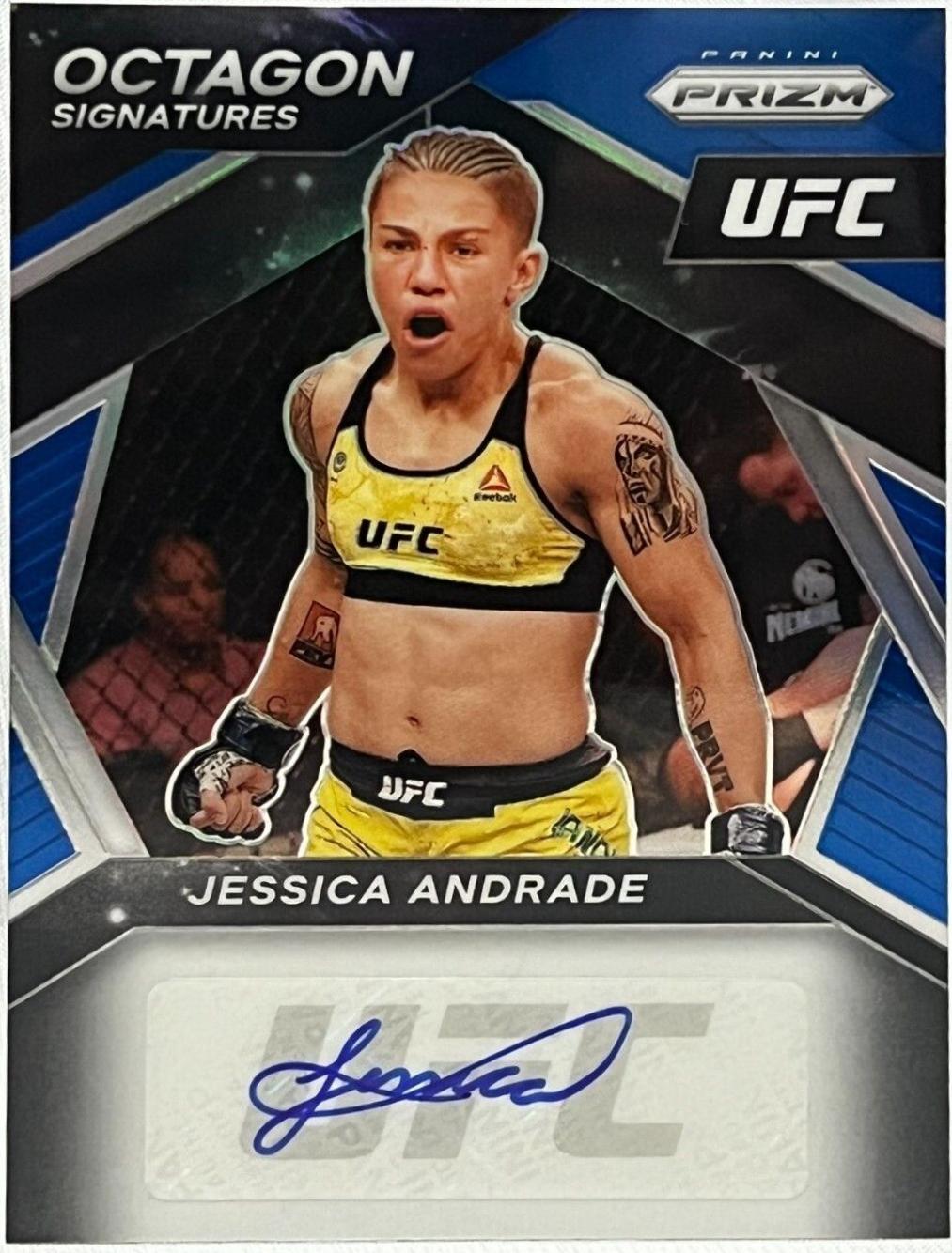 Jessica Andrade 2021 Panini Prizm UFC Octagon Signatures #15 Blue