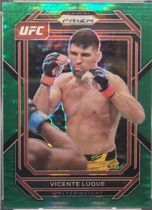 Vicente Luque 2023 Panini Prizm UFC Base #168 Green Pulsar