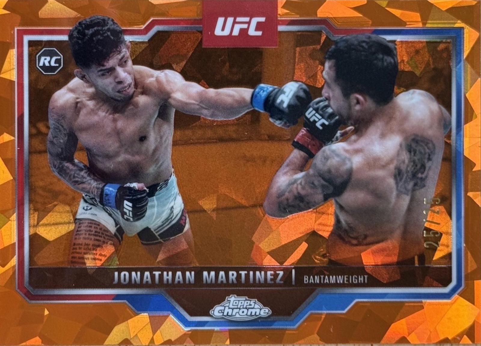 Jonathan Martinez 2025 Topps Chrome Sapphire UFC Base Sapphire #80 Orange Sapphire