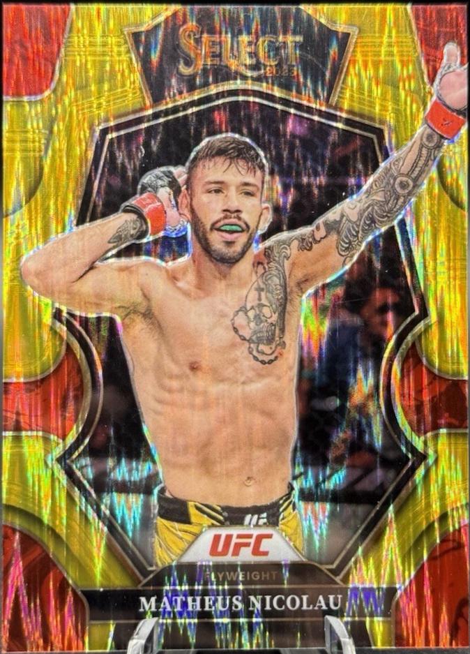 Matheus Nicolau 2023 Panini Select UFC Premier Level #196 Gold Flash