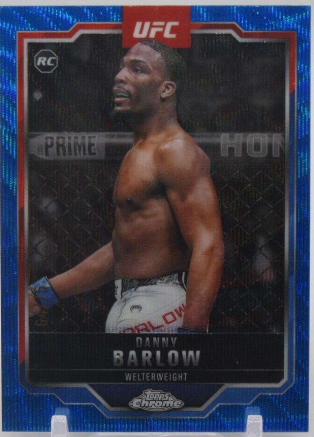 Danny Barlow 2025 Topps Chrome UFC Base #179 Blue Wave Refractor