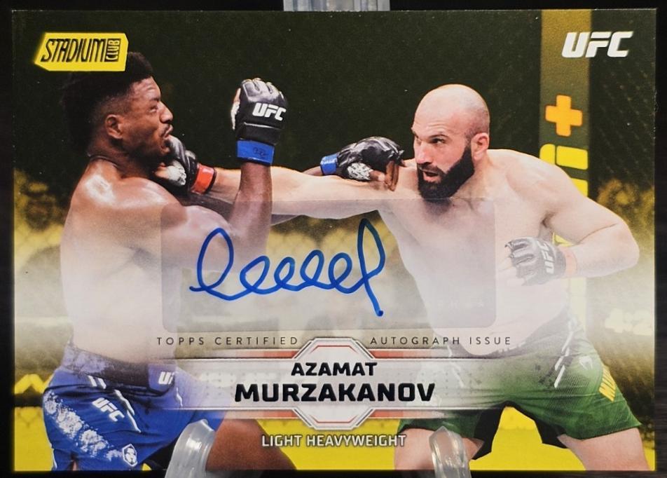 Azamat Murzakanov 2026 Topps Stadium Club UFC Base Autographs #BAV-AMV Gold