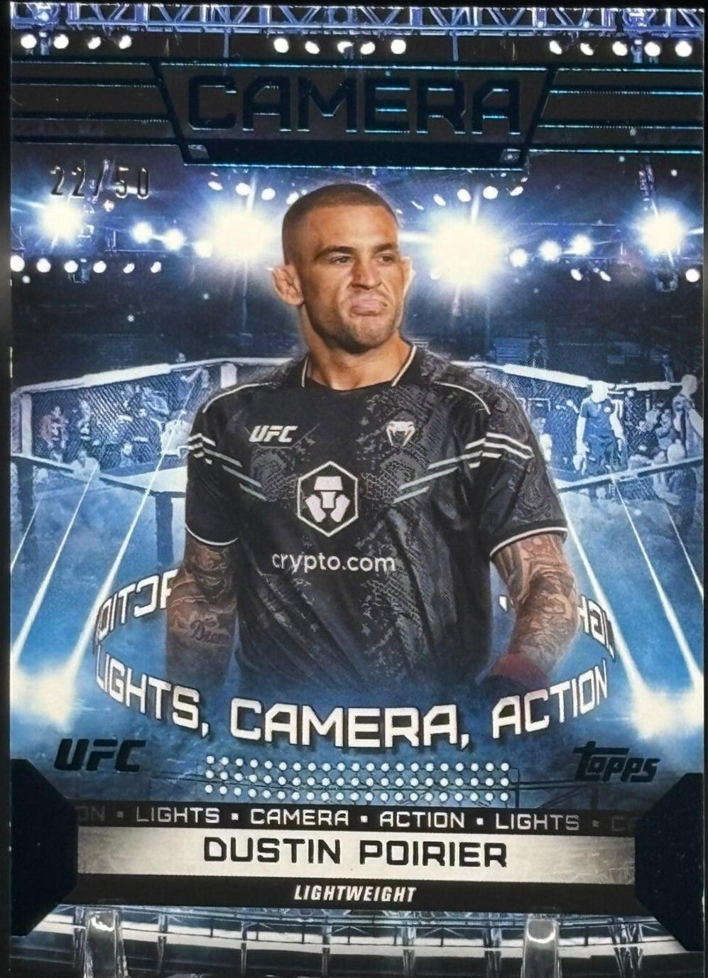 Dustin Poirier 2024 Topps Knockout UFC Camera (Lights, Camera, Action) #CAM-16 Blue