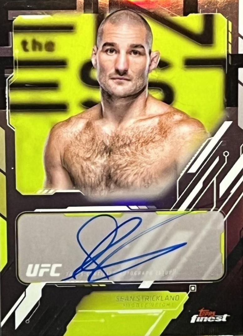 Sean Strickland 2025 Topps Finest UFC The Finest #TFA-SS Refractor
