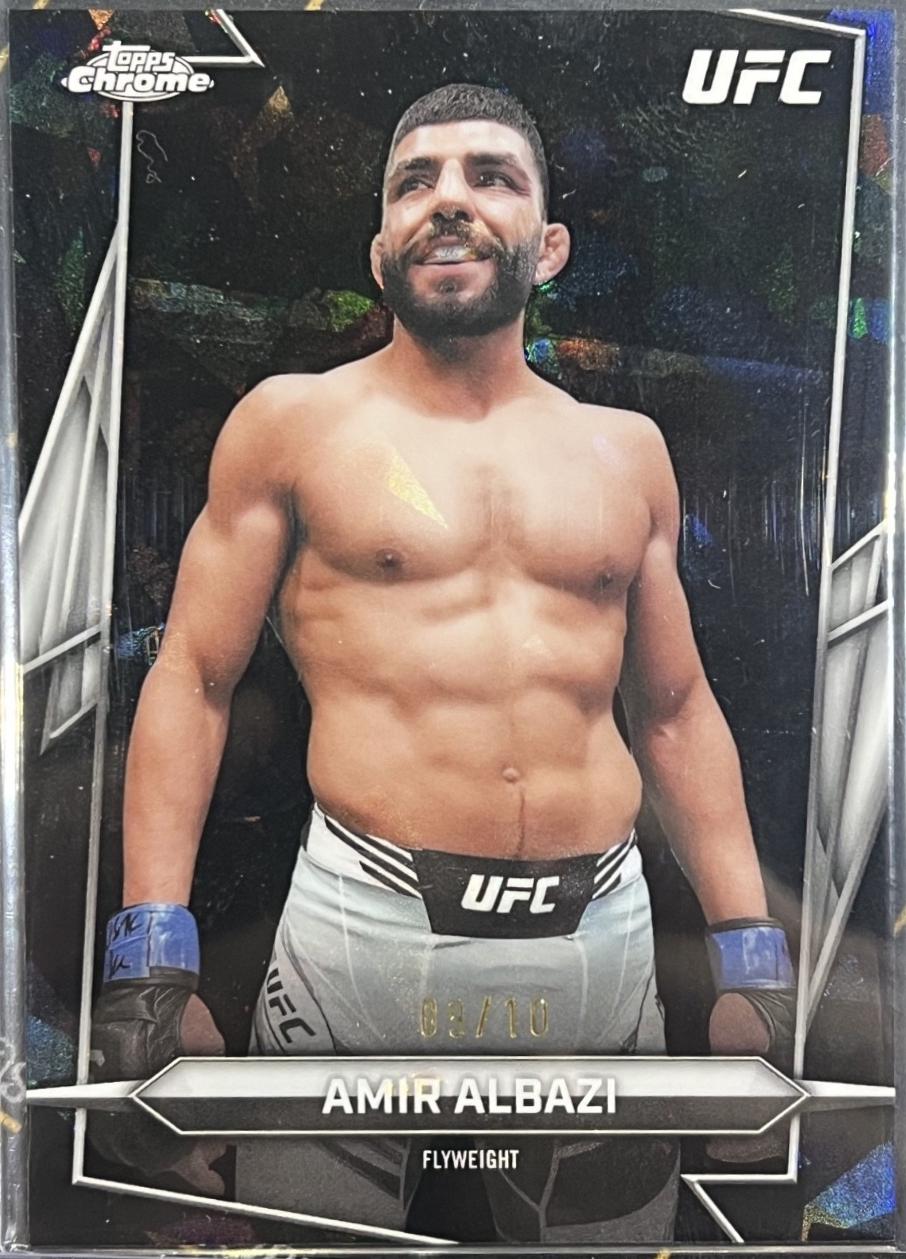 Amir Albazi 2026 Topps Chrome UFC Base #98 Black Refractor