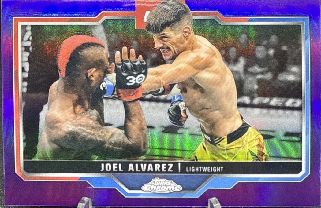 Joel Alvarez 2025 Topps Chrome UFC Base #65 Purple Refractor