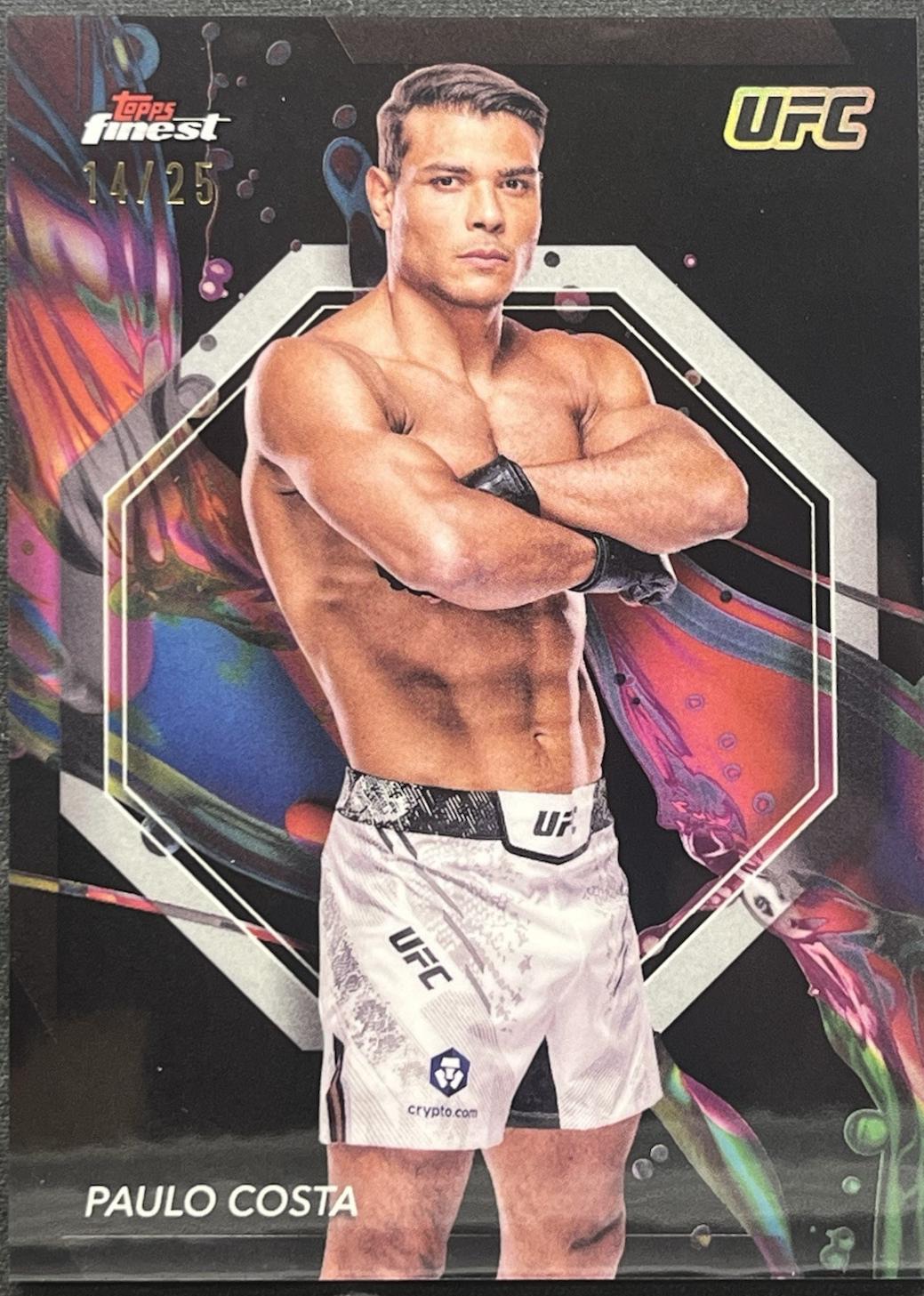 Paulo Costa 2024 Topps Finest UFC Base Common #4 Black Refractor