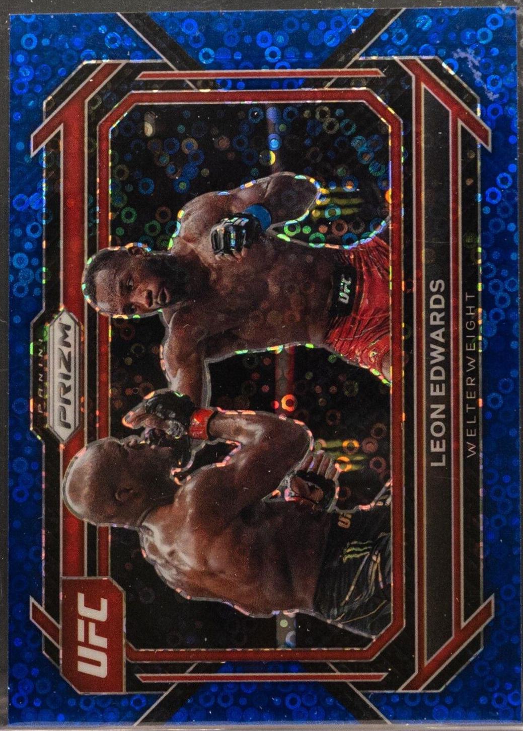 Leon Edwards 2023 Panini Prizm Under Card UFC Base #65 Blue