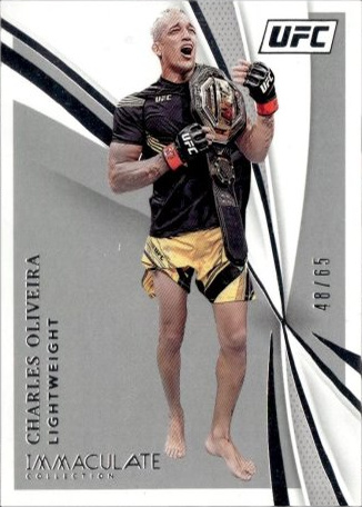 Charles Oliveira 2021 Panini Immaculate UFC Base #39 Platinum
