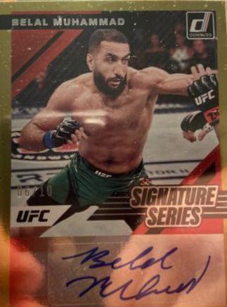 Belal Muhammad 2022 Panini Donruss UFC Signature Series #6 Gold