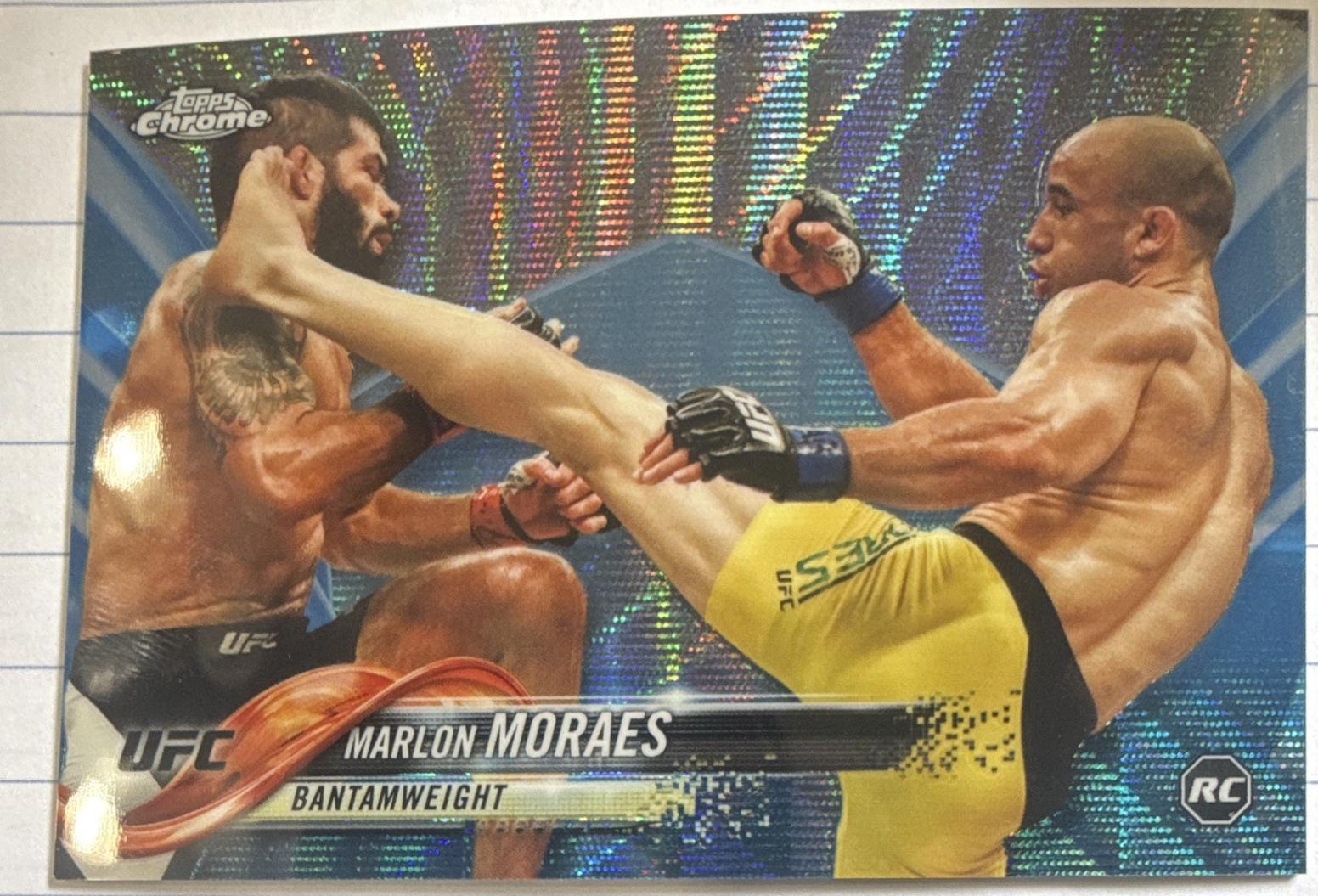 Marlon Moraes 2018 Topps Chrome UFC Base #93 Blue Wave