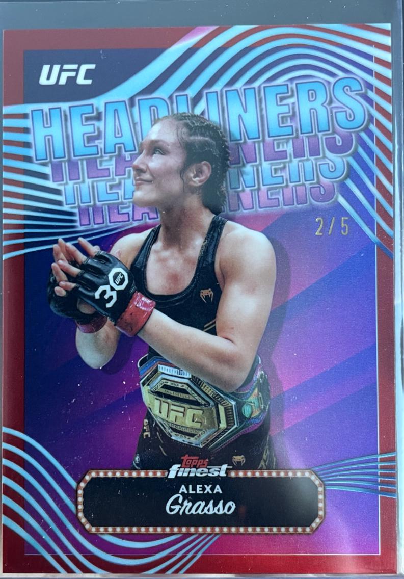 Alexa Grasso 2024 Topps Finest UFC Headliners #HDL-12 Red Refractor