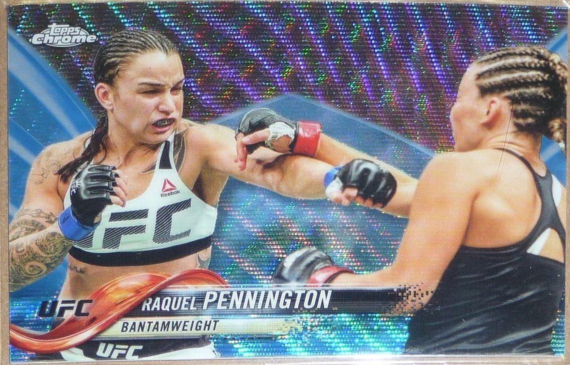 Raquel Pennington 2018 Topps Chrome UFC Base #58 Blue Wave
