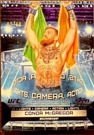Conor McGregor 2024 Topps Knockout UFC Camera (Lights, Camera, Action) #CAM-6 Purple
