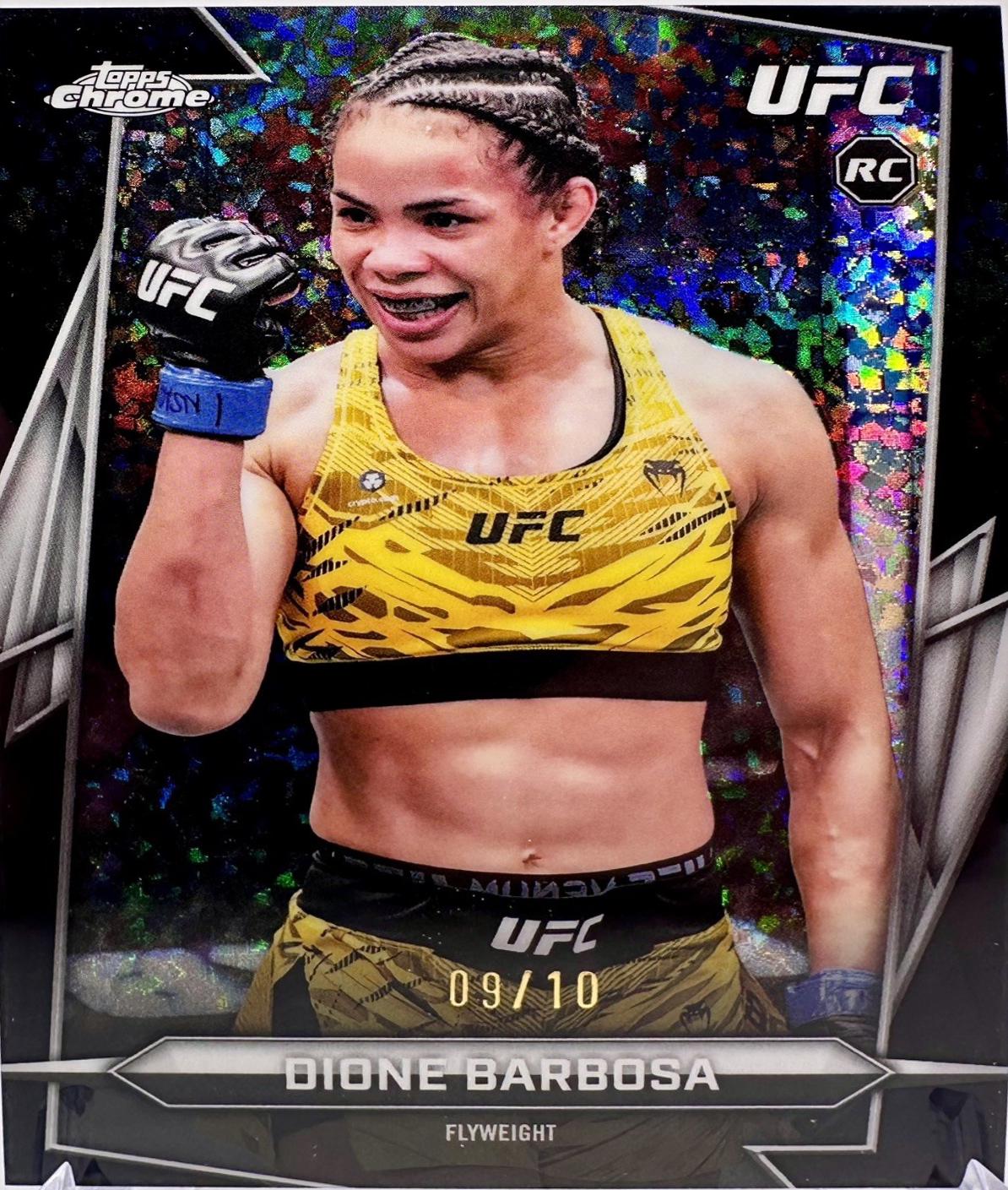 Dione Barbosa 2026 Topps Chrome UFC Base #33 Black Mini Diamonds Refractor