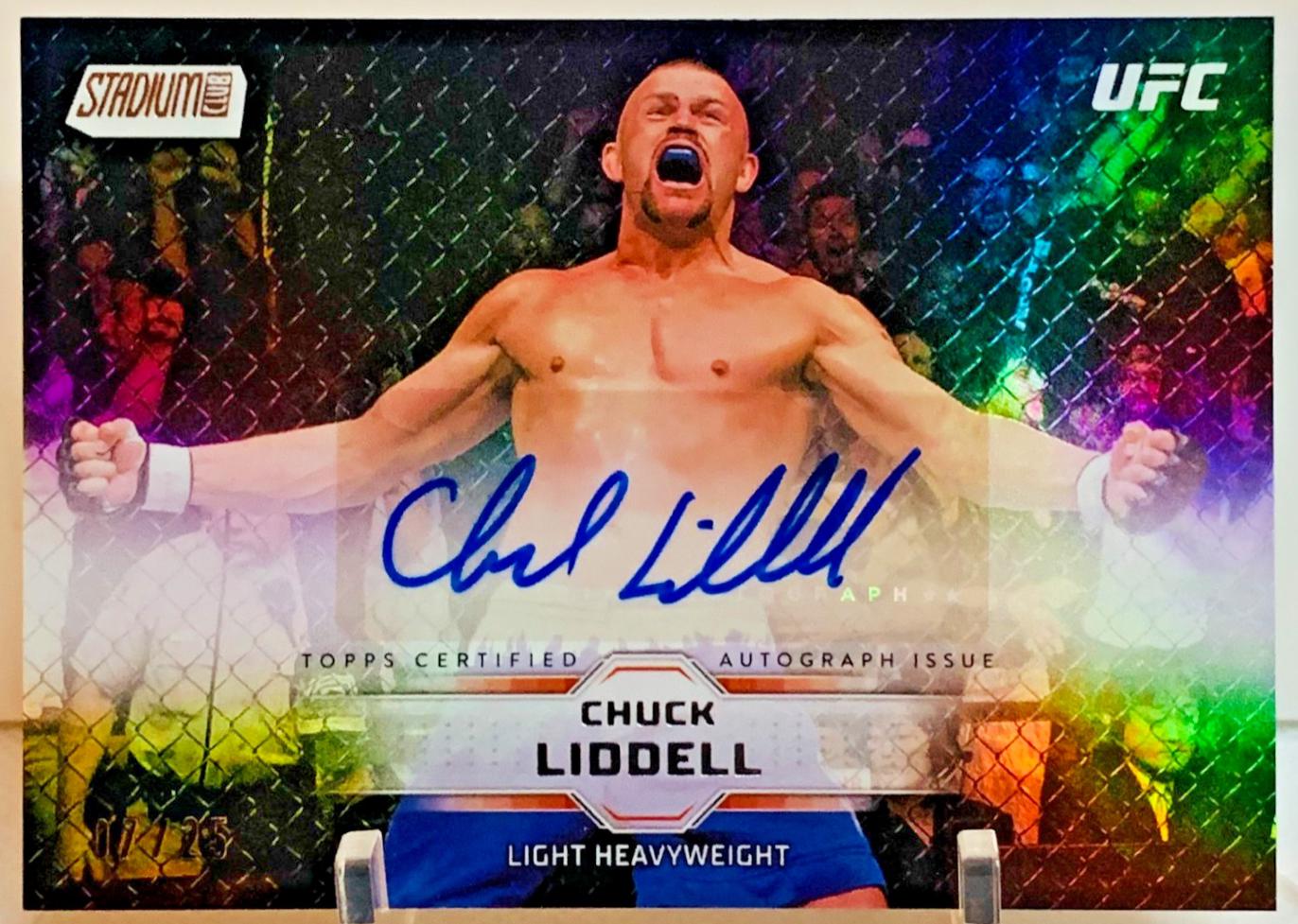 Chuck Liddell 2026 Topps Stadium Club UFC Base Autographs #BAV-CLL Rainbow Foilboard