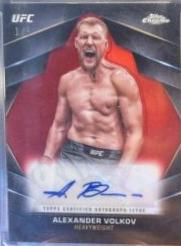 Alexander Volkov 2024 Topps Chrome UFC Chrome Veteran Autographs #CVA-AVO Red Refractor