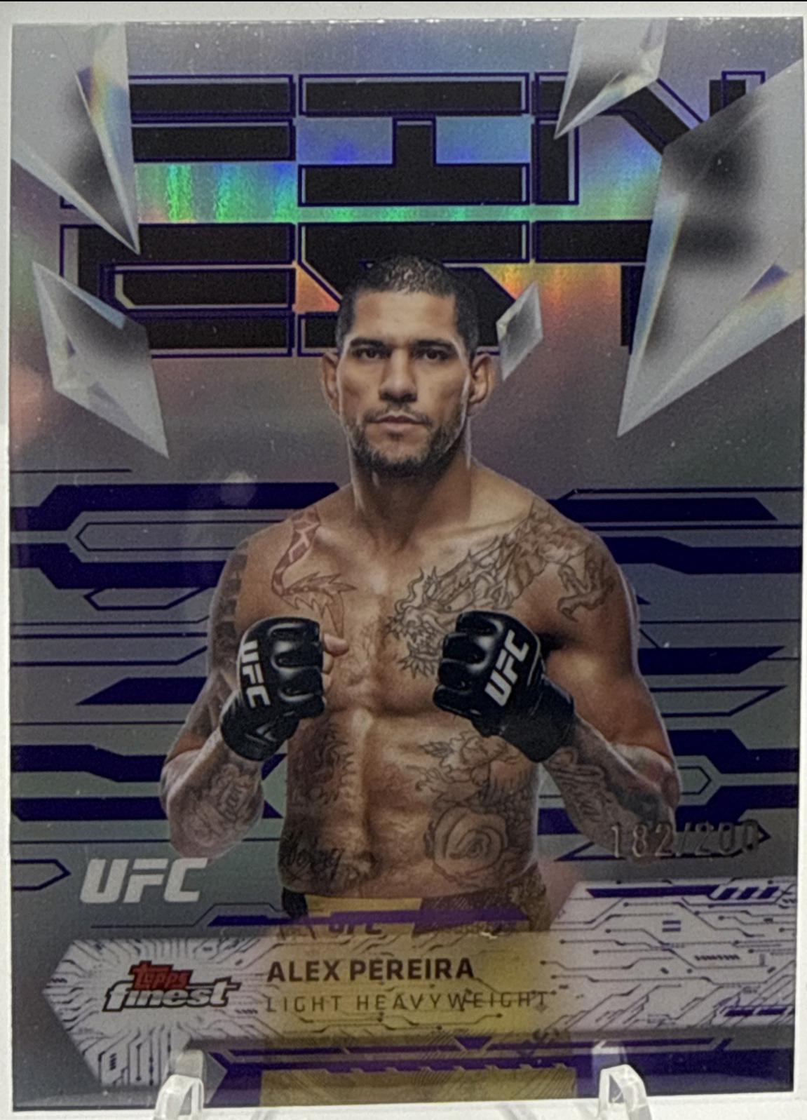 Alex Pereira 2025 Topps Finest UFC Base Uncommon #183 Purple Refractor