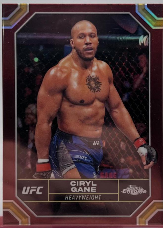 Ciryl Gane 2024 Topps Chrome UFC Base #47 Magenta Refractor