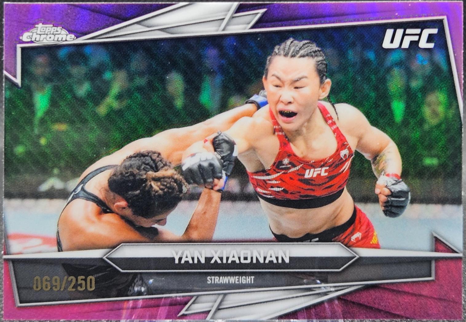 Yan Xiaonan 2026 Topps Chrome UFC Base #116 Pink Refractor